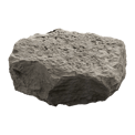 Pale Flat Rippled Large Rock Boulder Model