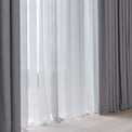 Plain Sheer Drapery Fabric, Grey - Poliigon