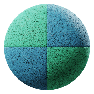 Rubber Mulch Tile Manmade Ground Texture, Green & Blue