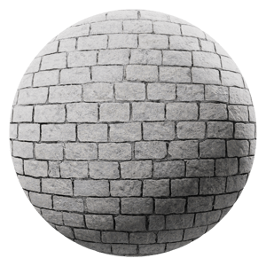 Block Cobblestone Brick Texture, Grey