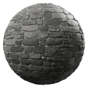 Old Stone Brick Wall Texture, Light Grey