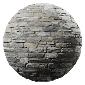 Light Thin Mosaic Old Stone Brick Wall Texture
