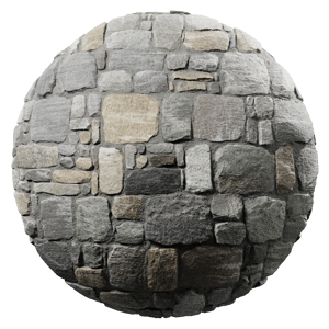 Light Square Mosaic Old Stone Brick Wall Texture