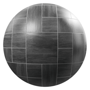 Slate Alternating Laminate Tiles Texture, Black
