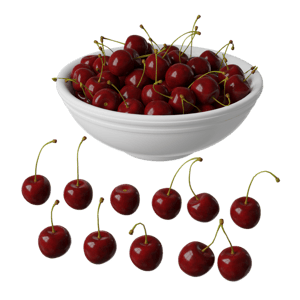 Cherries Fruit Bowl Food Model
