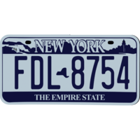 Graphic Design License Plate New York 01