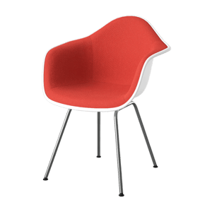 Replica Eames Plastic Side Chair Model, Salmon Red