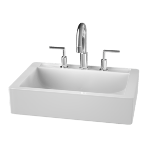 Above Counter Rectangle Bathroom Sink Model, White