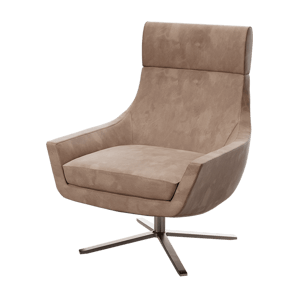 Replica Glee High Back Armchair Model, Light Brown