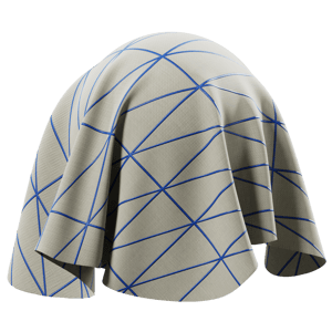Geometric Triangle Pattern Upholstery Fabric Texture, Cream & Blue