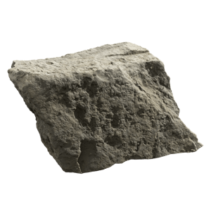 Pale Diamond Rippled Large Rock Boulder Model