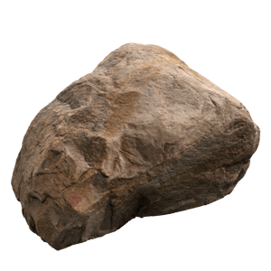 Warm Toned Wedged Large Rock Boulder Model