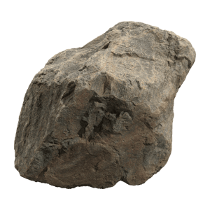 Warm Toned Ridged Tall Large Rock Boulder Model