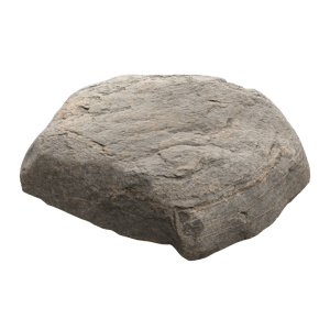 Cool Toned Smooth Thin Flat Large Rock Boulder Model