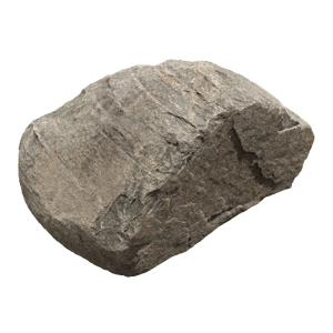 Cool Toned Half Smooth Large Rock Boulder Model