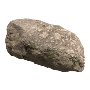 Speckled Rough Large Rock Boulder Model