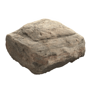 Pale Layered Smooth Large Rock Boulder Model