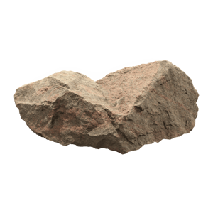 Warm Toned Notched Rough Large Rock Boulder Model