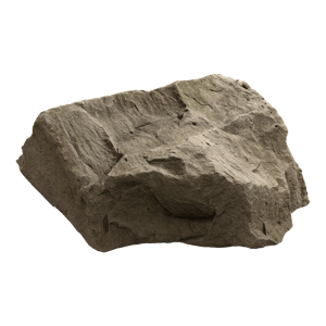 Pale Jagged Large Rock Boulder Model