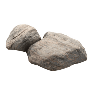 Double Streaked Smooth Large Rock Boulder Model