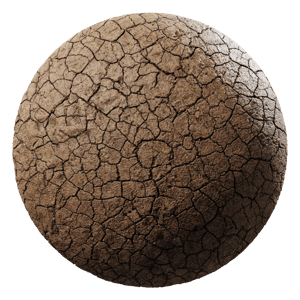 Dark Dry Cracked Mud Ground Texture