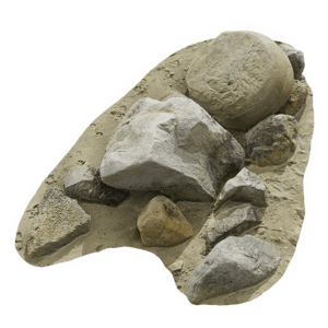 Smooth Beach Rock Cluster Model