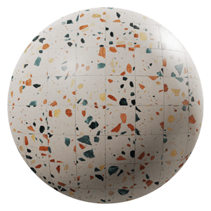 Rainbow Speckled Honed Tiled Palladiana Terrazzo Texture