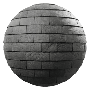 Slate Roof Tiles Texture, Dark Grey