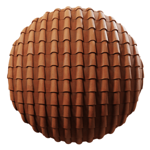 Swiss Terracotta Roof Tiles Texture, Dark Orange