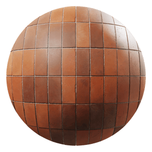 Tiles Terracotta Orange Stacked 001