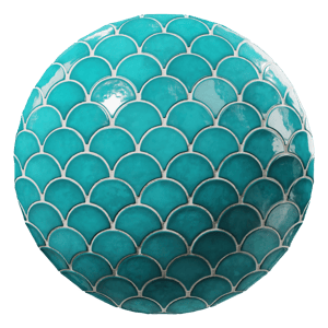 Tiles Ceramic Fishscale 001