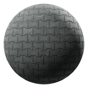 Dumbbell Concrete Paving Texture, Black