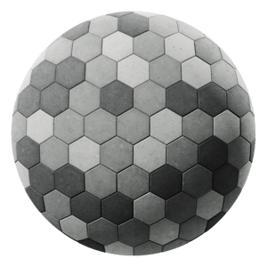 Hexagonal Concrete Paving Texture, Greyscale