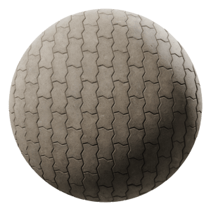 Zigzag Concrete Paving Texture, Offset Grey