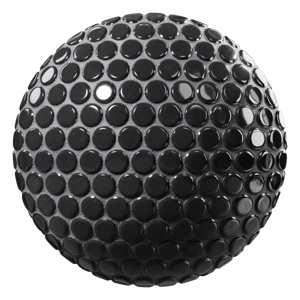 Penny Round Tile Texture, Black