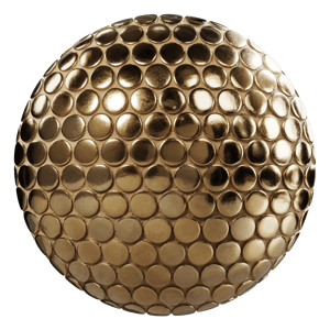 Penny Round Tile Texture, Gold