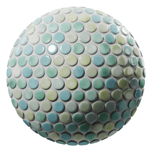Penny Round Tile Texture, Pastel Blue