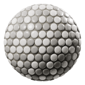 Penny Round Tile Texture, Grey & White Rhombus