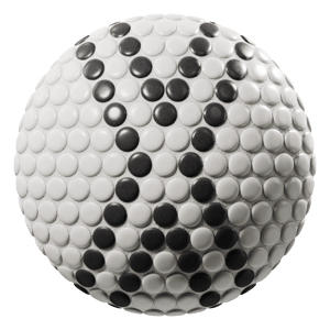 Penny Round Tile Texture, Black & White Diamonds