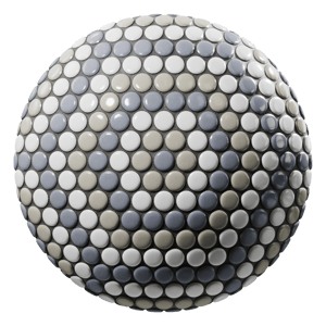 Penny Round Tile Texture, Sea Mist Hexagons