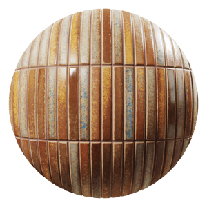 Yubi Mosaic Finger Tile Texture, Copper Blend