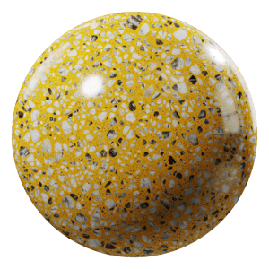 Terrazzo Texture, Yellow & Chunky White Slab