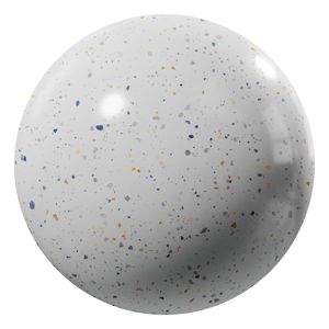 Terrazzo Texture, Speckled White & Rainbow