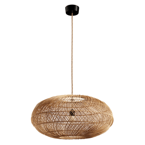Wicker Bamboo Pendant Light Model, Round