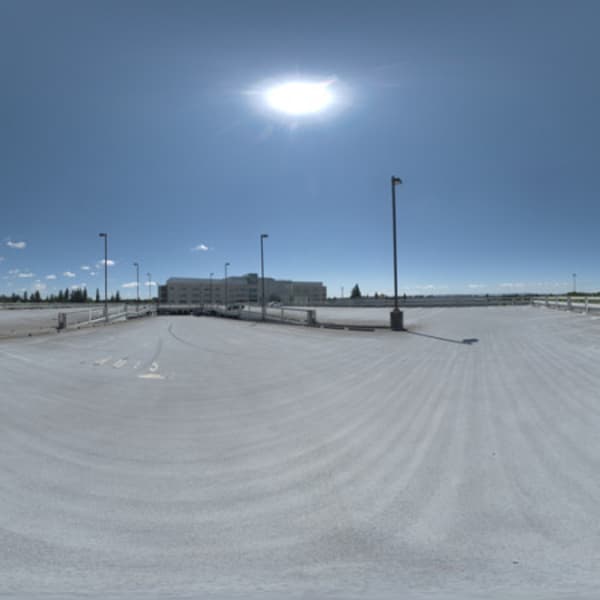 Tiny Clouds Clear Afternoon City Parking Lot Outdoor Sky HDRI