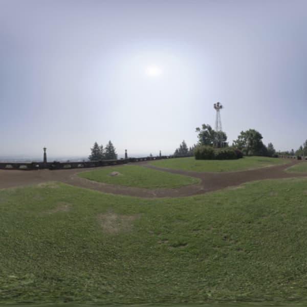 Hazy Afternoon Rocky Butte Garden Outdoor Sky HDRI