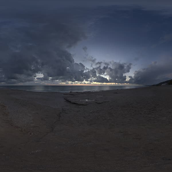 Hdr Outdoor Beach Blue Hour Cloudy 001
