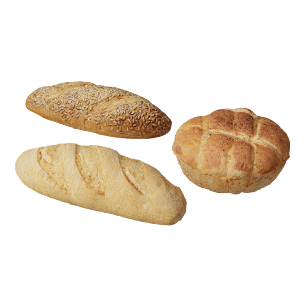 Assorted Bread Loaves Food Model