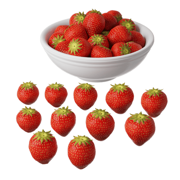 Strawberries Fruit Food Model