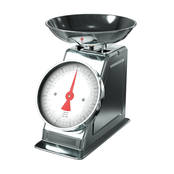 Mechanical Kitchen Scale Model, Silver